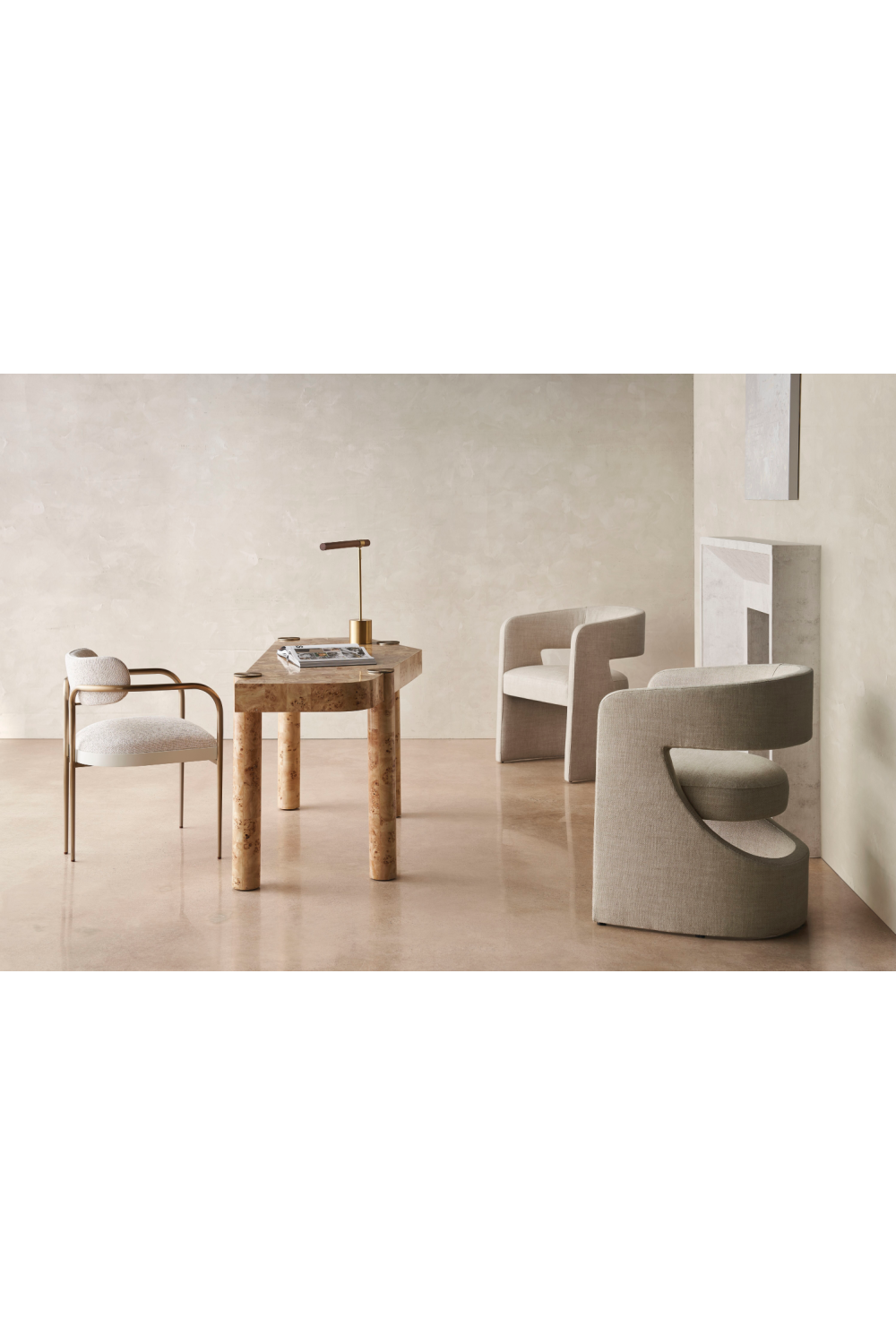 Modern Barrel-Back Chair | Caracole Soft Balance | Caracole.eu.com