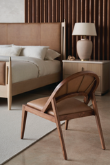 Brown Leather Lounge Chair | Caracole Rhythm | Caracole.eu.com
