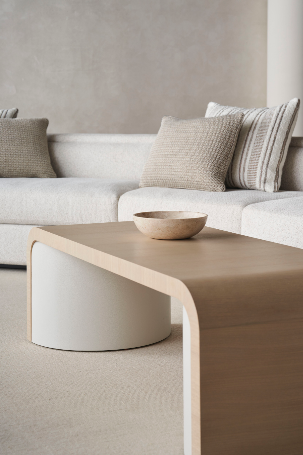 Cream Minimalist Sectional Sofa | Caracole Unity | Caracole.eu.com