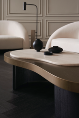 Cream Travertine Coffee Table | Caracole Contrast | Caracole.eu.com
