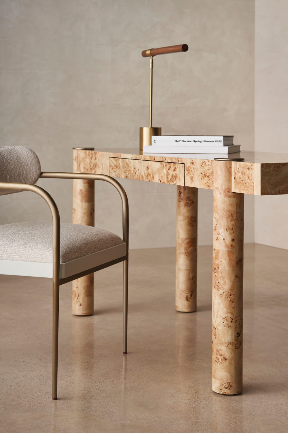Trapezoidal Wooden Modern Desk | Caracole Rhythm | Caracole.eu.com