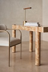 Trapezoidal Wooden Modern Desk | Caracole Rhythm | Caracole.eu.com