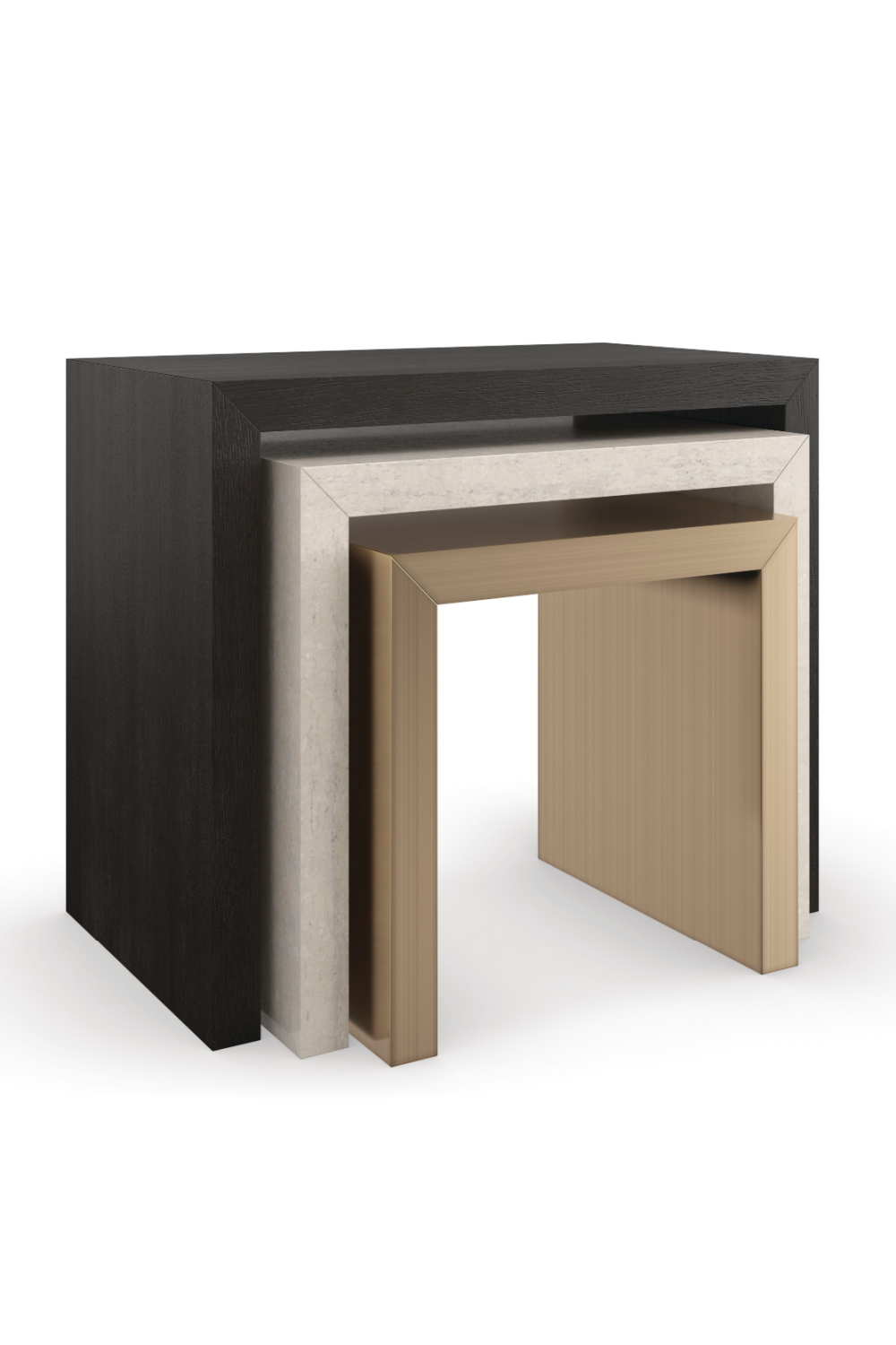 Modern Minimalist Nesting Tables (3) | Caracole Contrast | Caracole.eu.com
