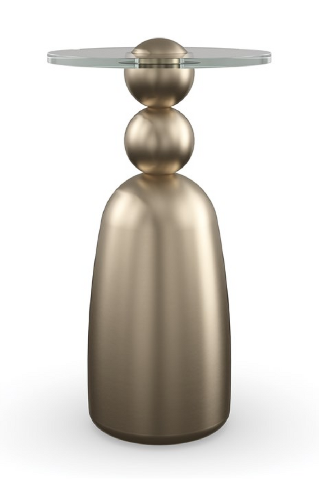 Bronze Sculpture Base Side Table | Caracole Dissonance | Caracole.eu.com