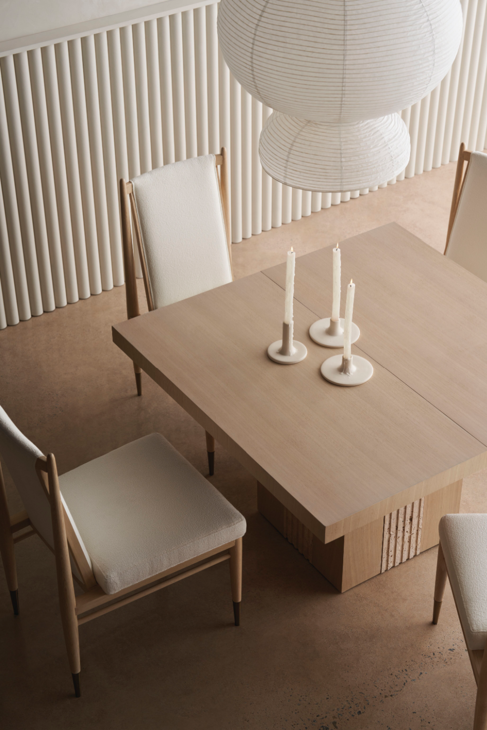 Bouclé Ivory Dining Chair | Caracole Unity | Caracole.eu.com