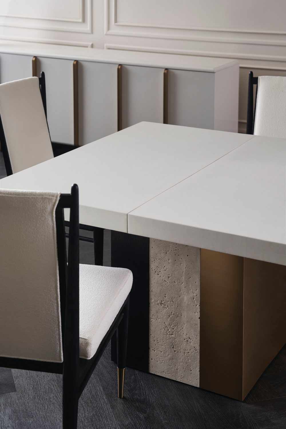 Bouclé Ivory Dining Chair | Caracole Unity | Caracole.eu.com
