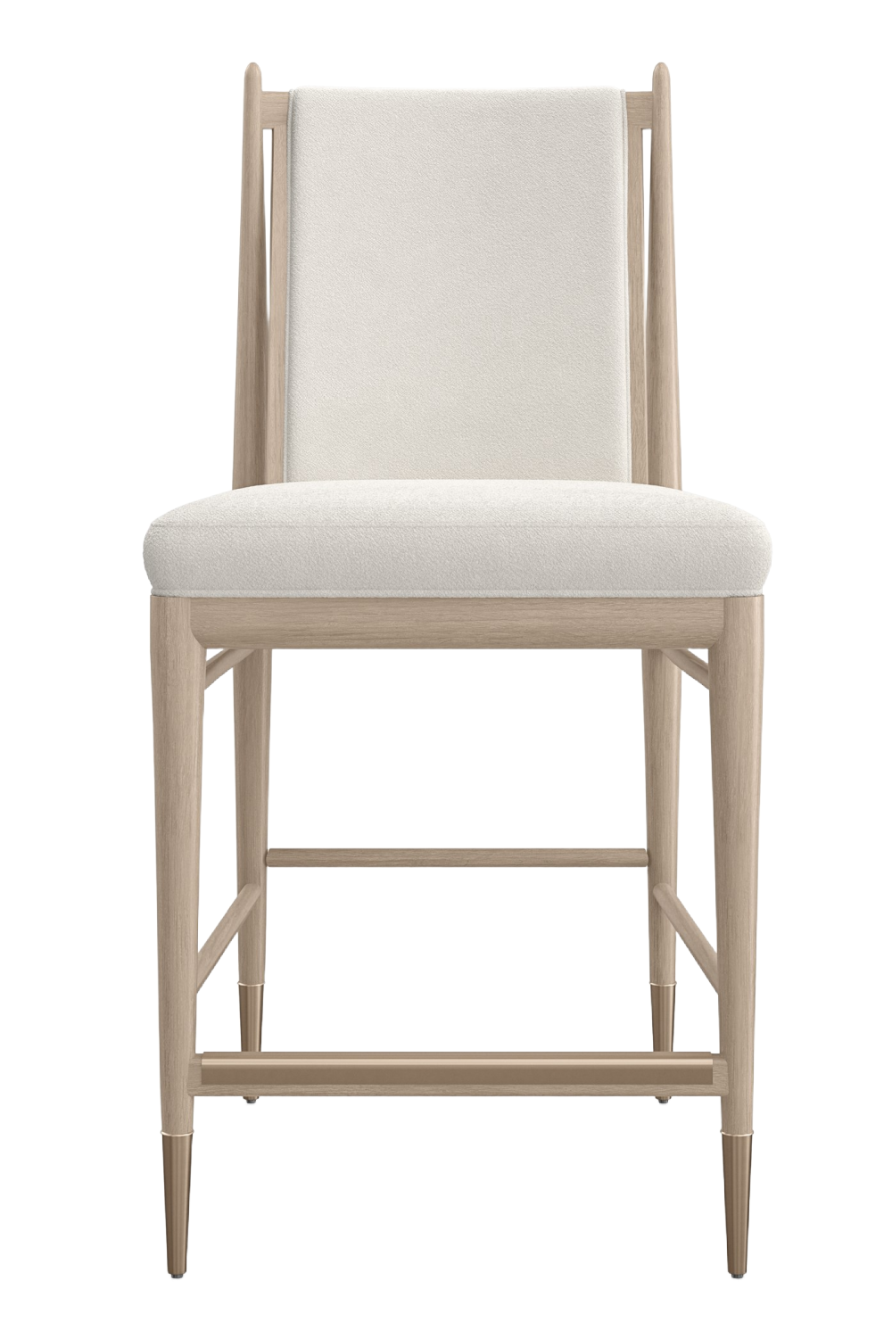 Ivory Bouclé Counter Stool | Caracole Unity | Caracole.eu.com