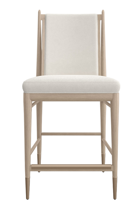 Ivory Bouclé Counter Stool | Caracole Unity | Caracole.eu.com