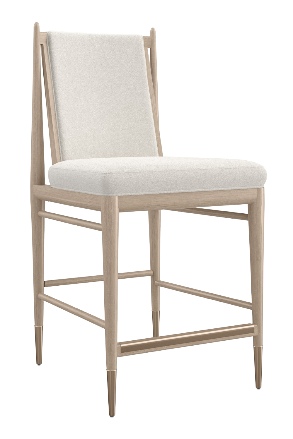 Ivory Bouclé Counter Stool | Caracole Unity | Caracole.eu.com