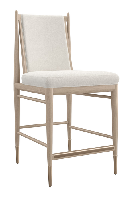 Ivory Bouclé Counter Stool | Caracole Unity | Caracole.eu.com