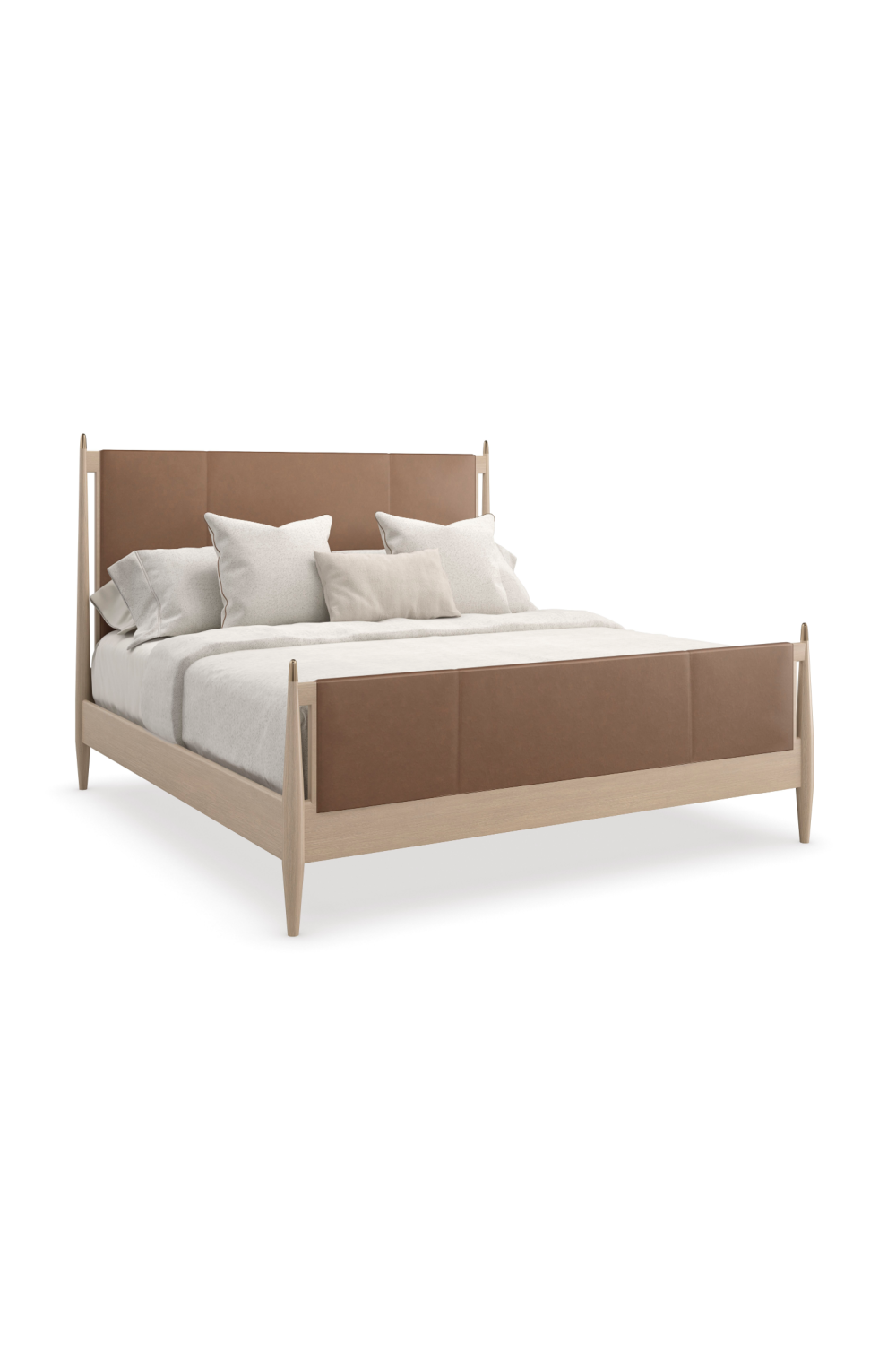 Brown Leather Bed | Caracole Rhythm | Caracole.eu.com