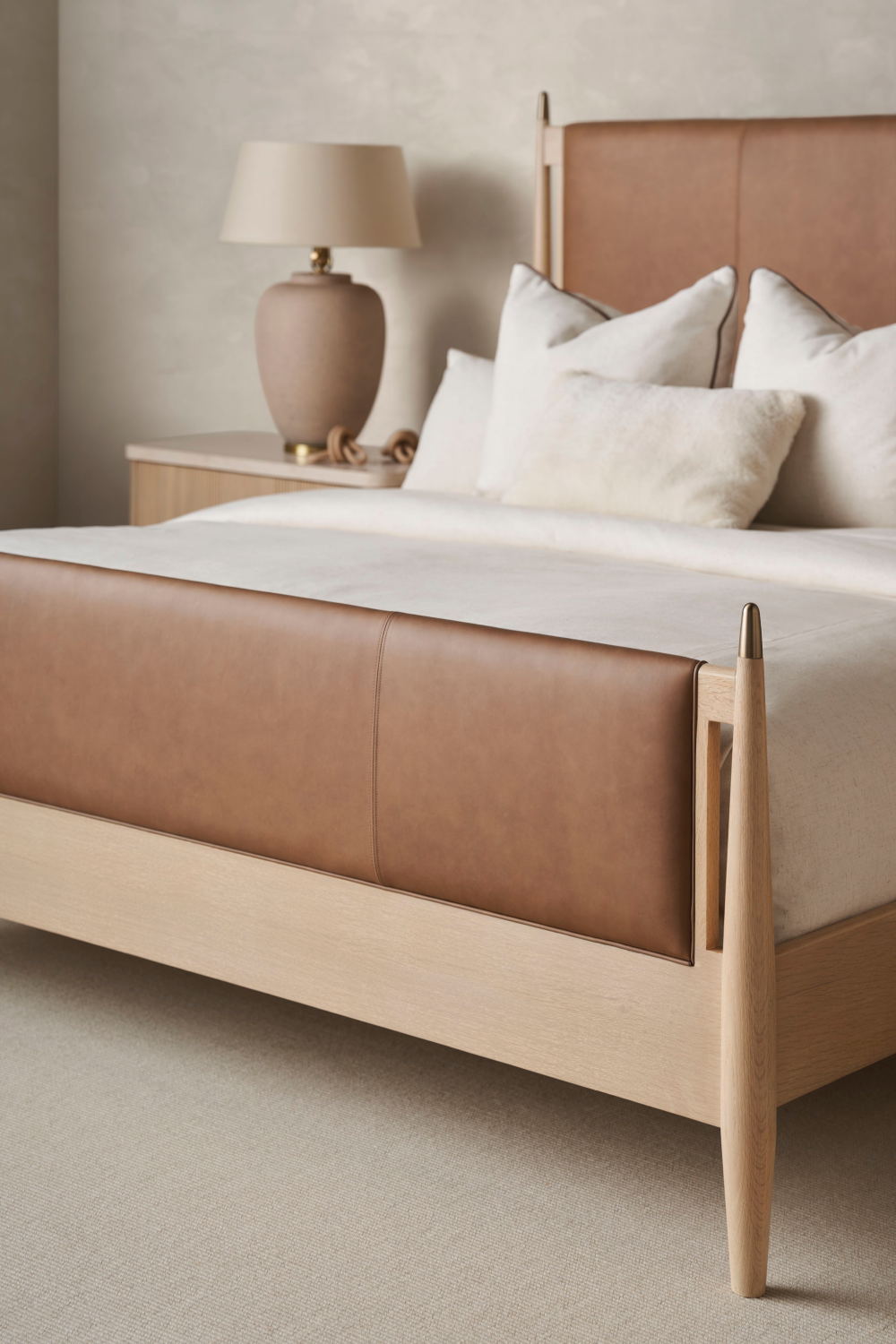 Brown Leather Bed | Caracole Rhythm | Caracole.eu.com