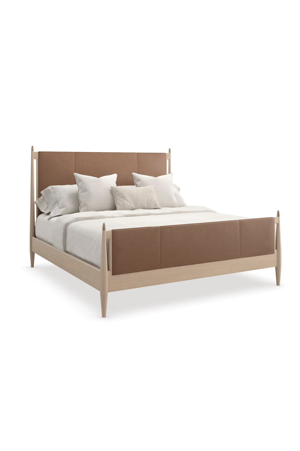 Brown Leather Bed | Caracole Rhythm | Caracole.eu.com