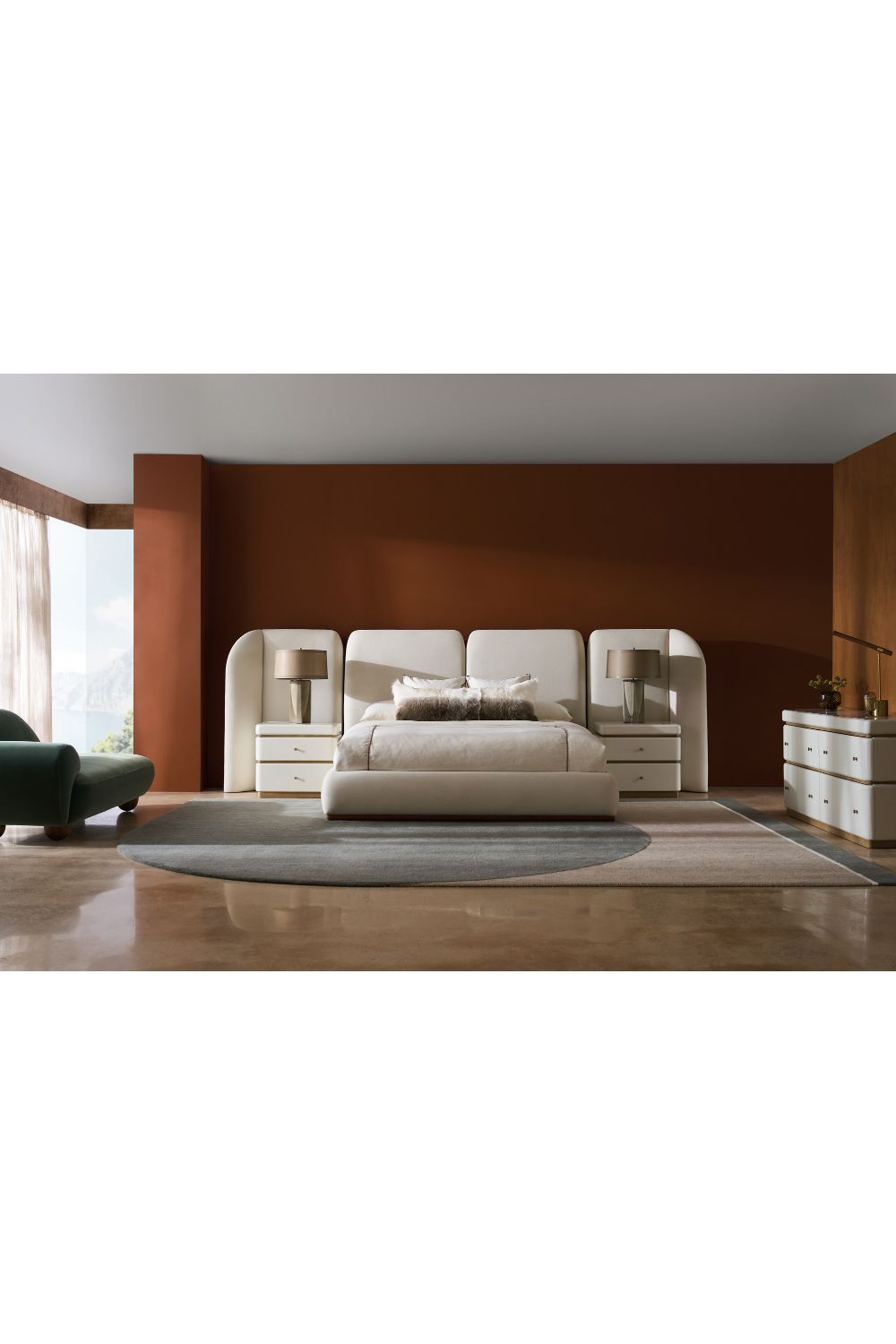 Green Velvet Chaise Lounge | Caracole Cypress | Caracole.eu.com