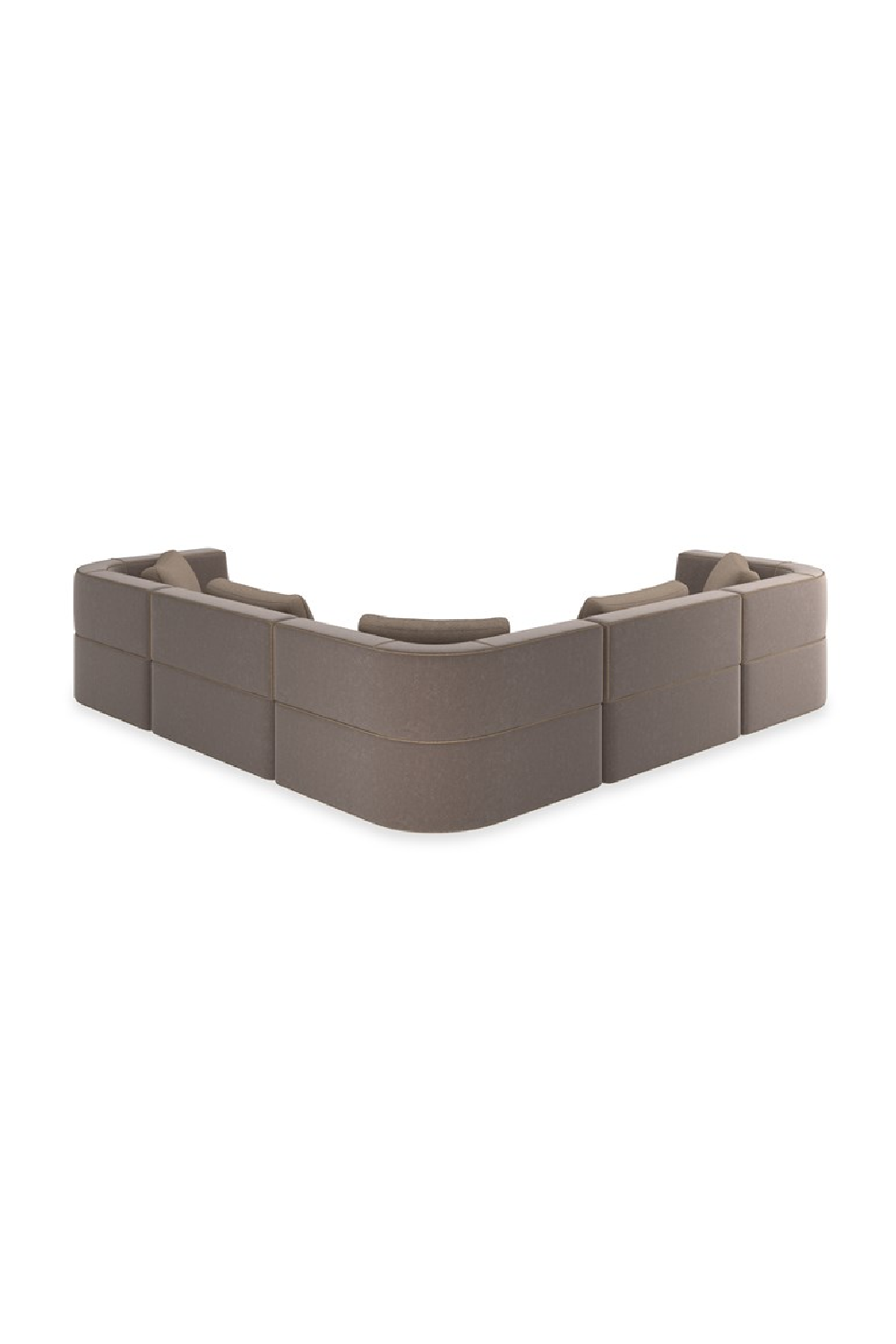 Brown Welted Sectional Sofa | Caracole Marbella | Caracole.eu.com