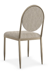 Oval-Back Bouclé Dining Chairs (2) | Caracole Capri | Caracole.eu.com