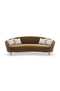 Brown Velvet Curved Sofa | Caracole Main Event | Caracole.eu.com