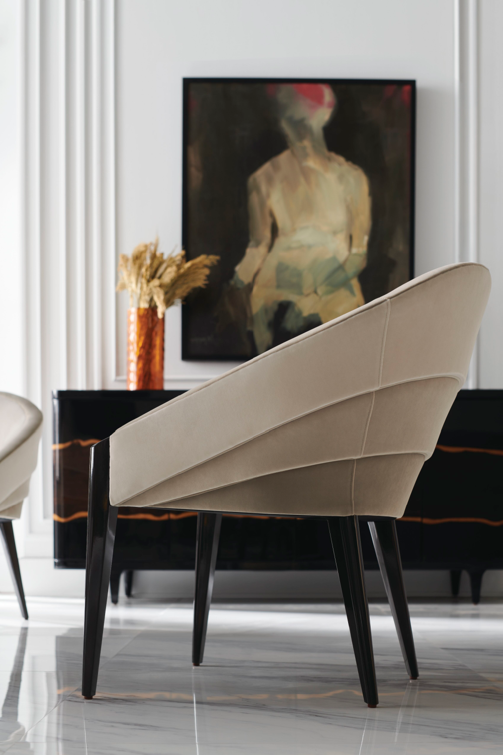 Velvet Modern Accent Chair | Caracole On All Levels | Caracole.eu.com