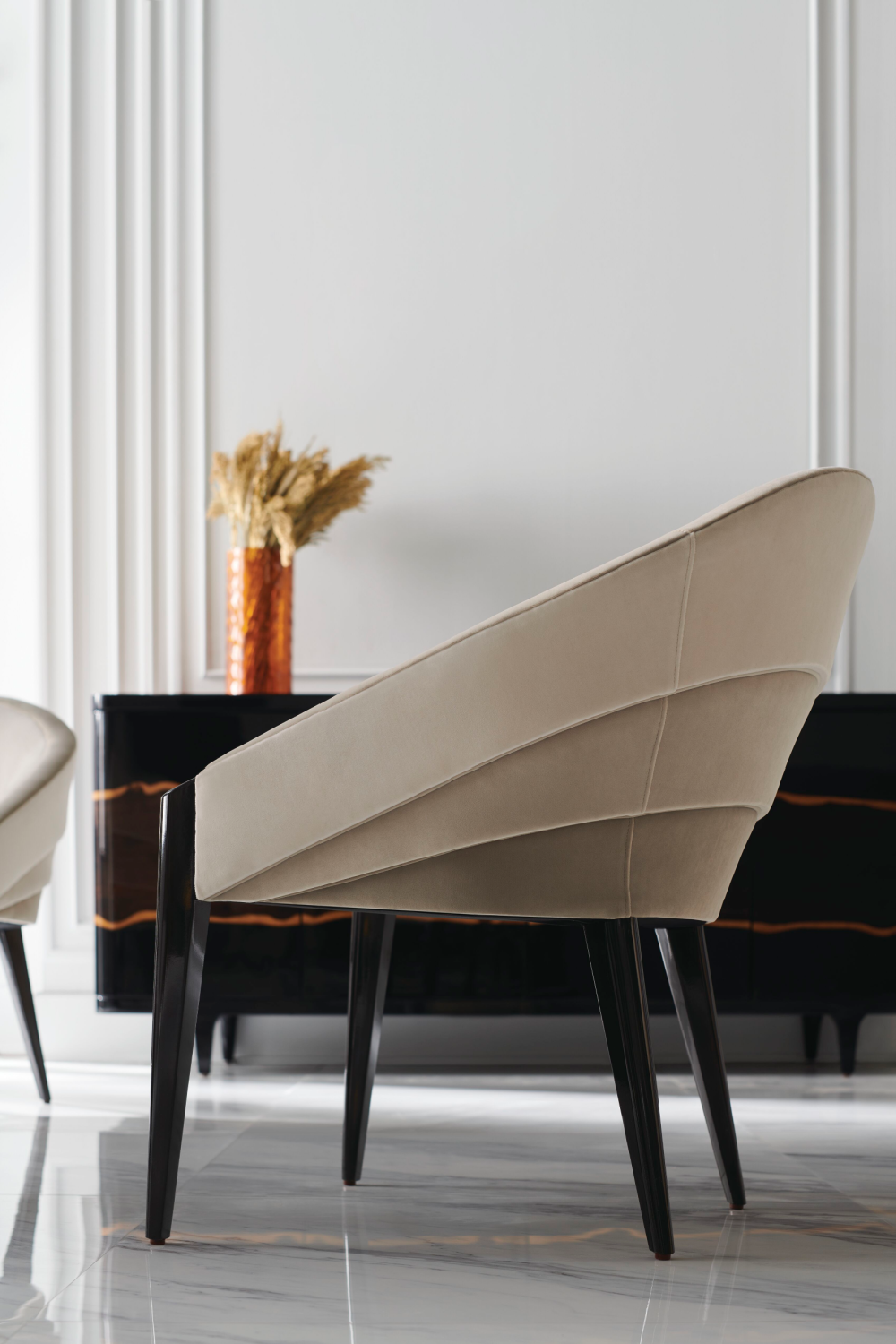 Velvet Modern Accent Chair | Caracole On All Levels | Caracole.eu.com