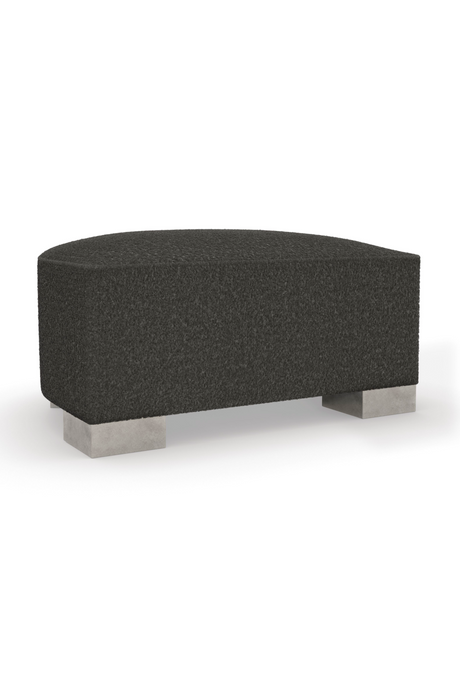 Black Shearling Semi-Circle Lounge | Caracole Act | Caracole.eu.com