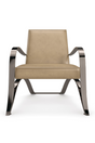 Light Brown Leather Lounge Chair | Caracole Opening Act | Caracole.eu.com