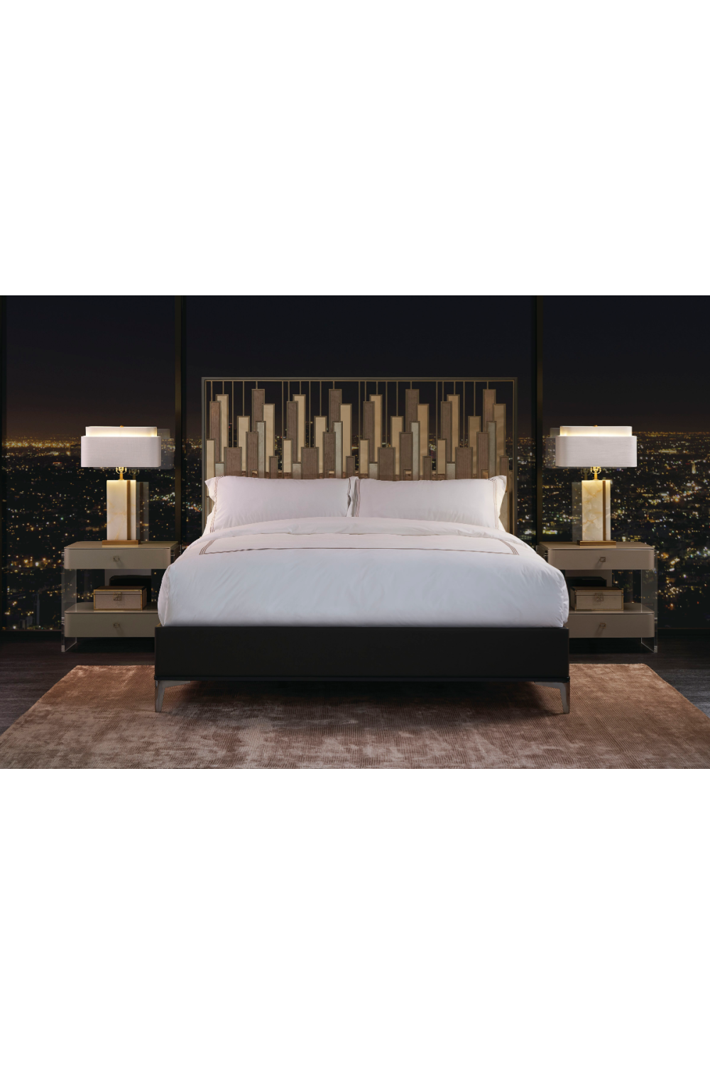 Gray Modern Nightstand | Caracole Opening Night | Oroa.com