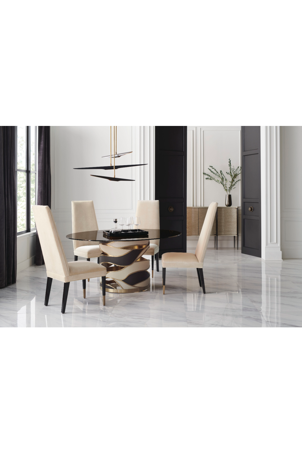 Modern Glass Dining Table | Caracole View From The Top | Caracole.eu.com
