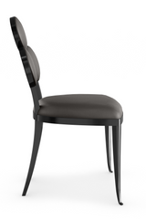 Metallic Vinyl Dining Chairs (2) | Caracole Orion | Caracole.EU.com