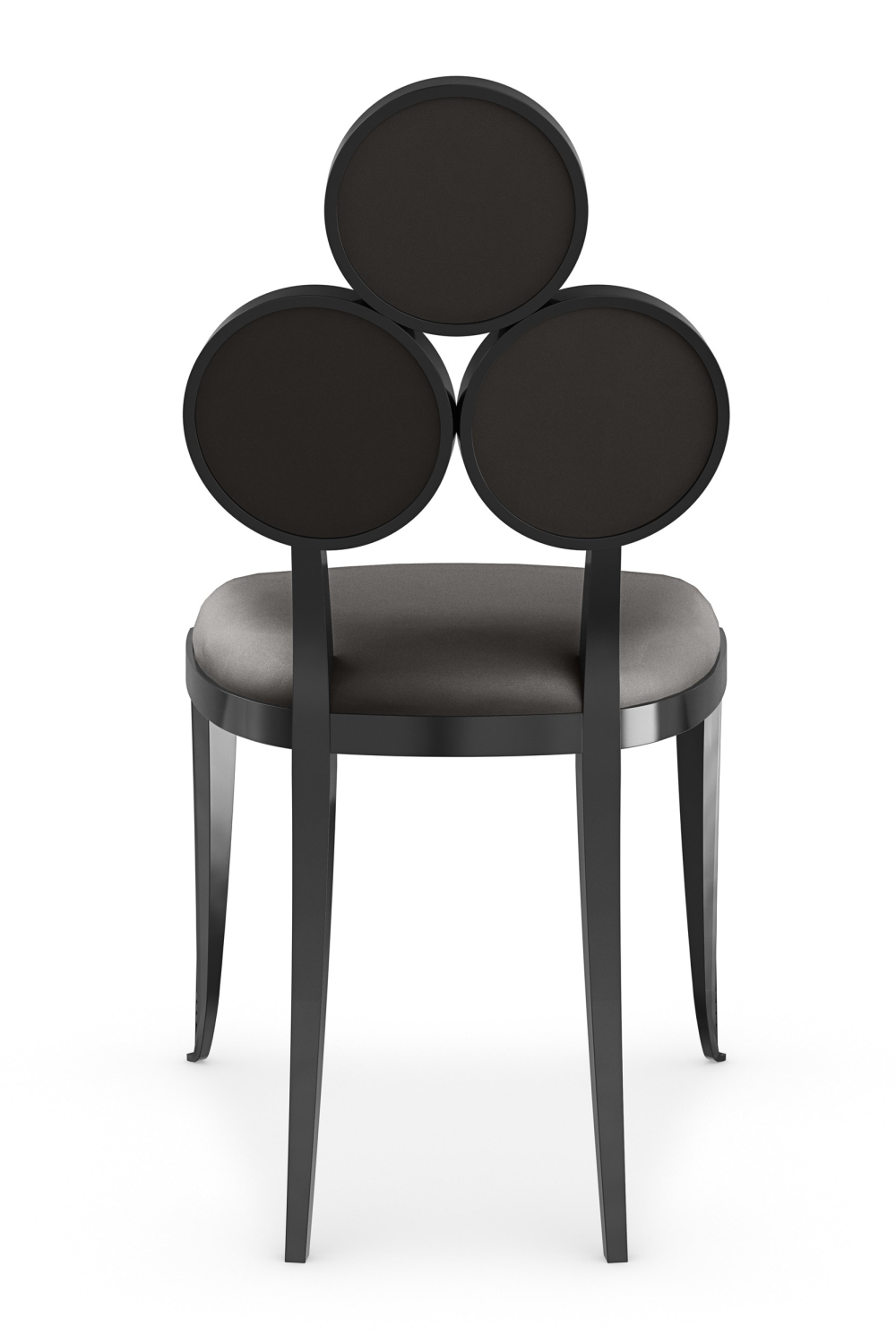 Metallic Vinyl Dining Chairs (2) | Caracole Orion | Caracole.EU.com
