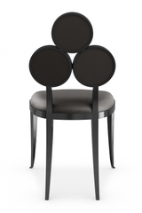 Metallic Vinyl Dining Chairs (2) | Caracole Orion | Caracole.EU.com