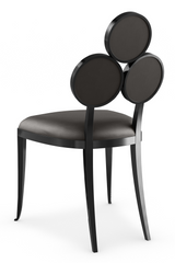 Metallic Vinyl Dining Chairs (2) | Caracole Orion | Caracole.EU.com