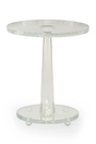 Cast Glass Pedestal Side Table | Caracole The Sophisticated | Caracole.eu.com