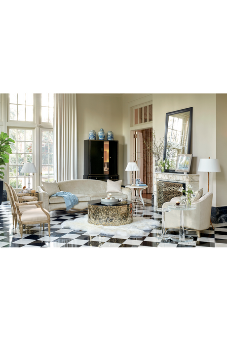 Cast Glass Pedestal Side Table | Caracole The Sophisticated | Caracole.eu.com