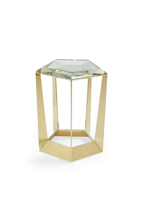 Beveled Crystal Side Table | Caracole The Gem | Caracole.eu.com