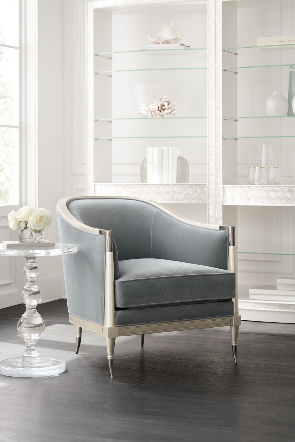 Acrylic Sculpted Side Table | Caracole All Clear | Caracole.eu.com