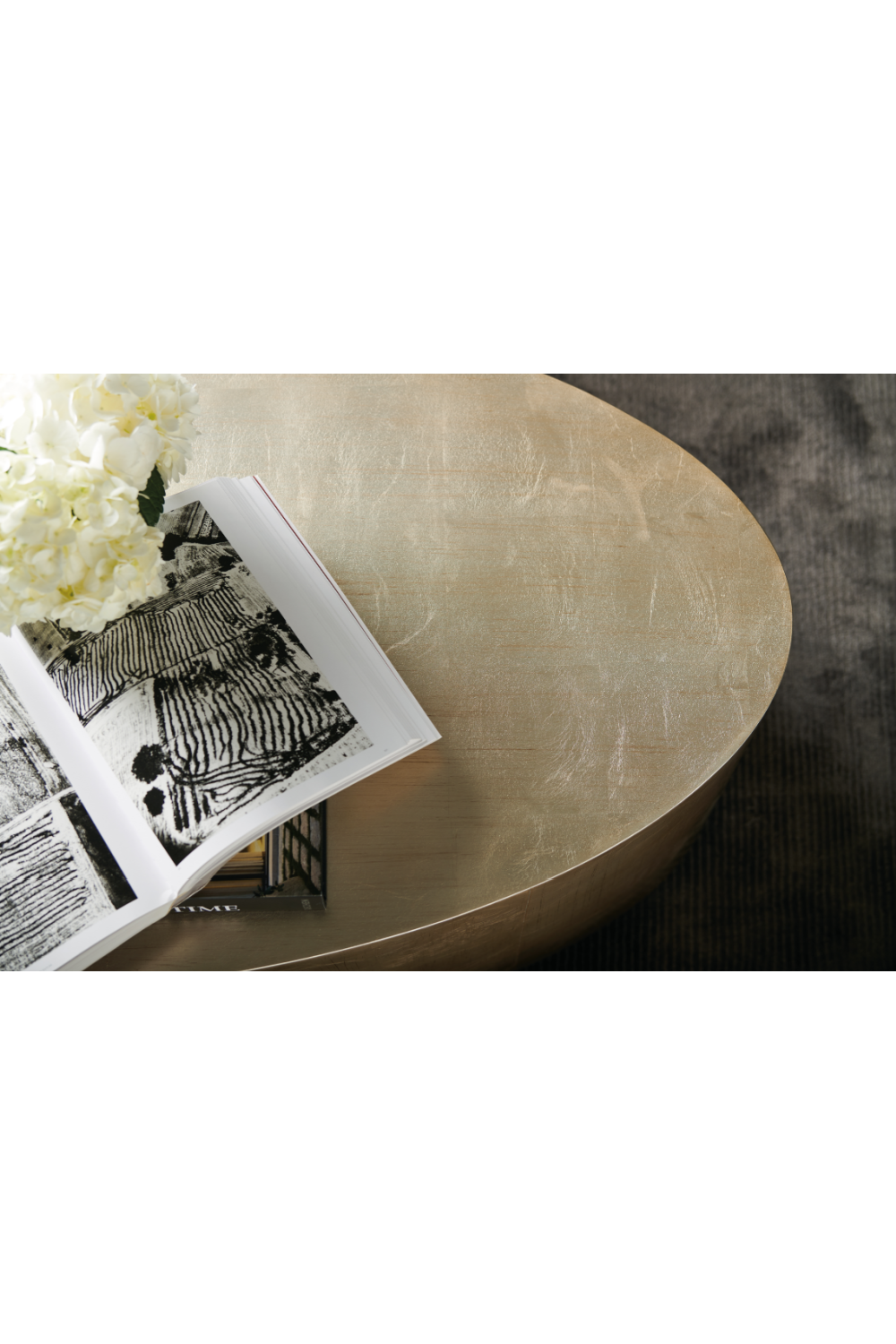 Metallic Leaf Coffee Table | Caracole Come Oval Here | Caracole.eu.com