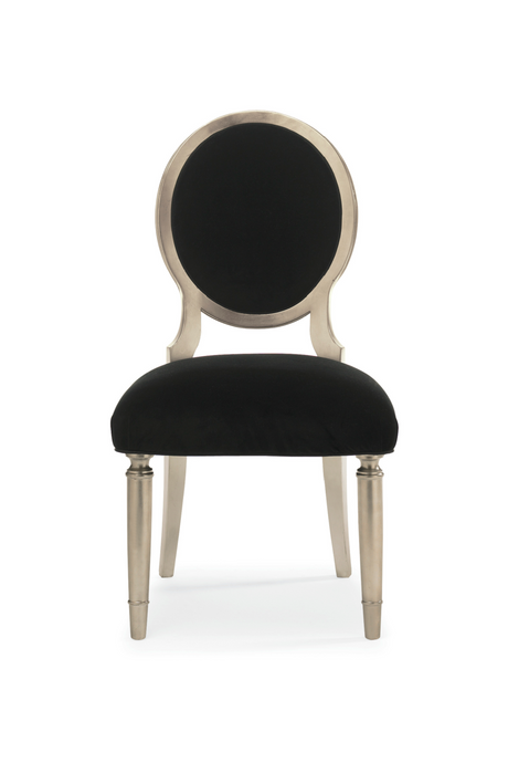 Black Velvet Dining Chairs (2) | Caracole Chit-Chat | Caracole.eu.com