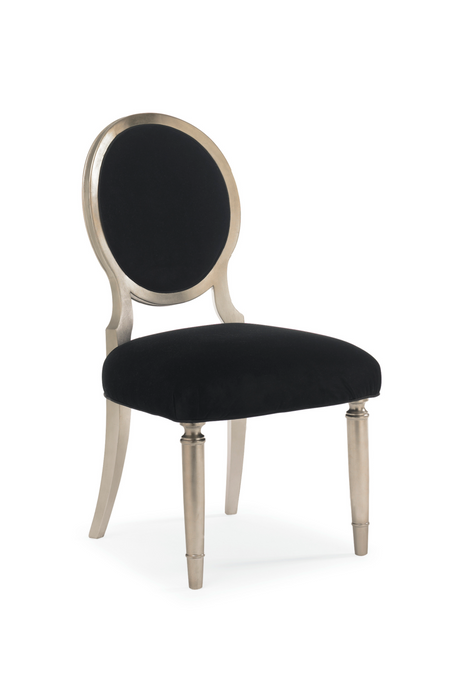 Black Velvet Dining Chairs (2) | Caracole Chit-Chat | Caracole.eu.com