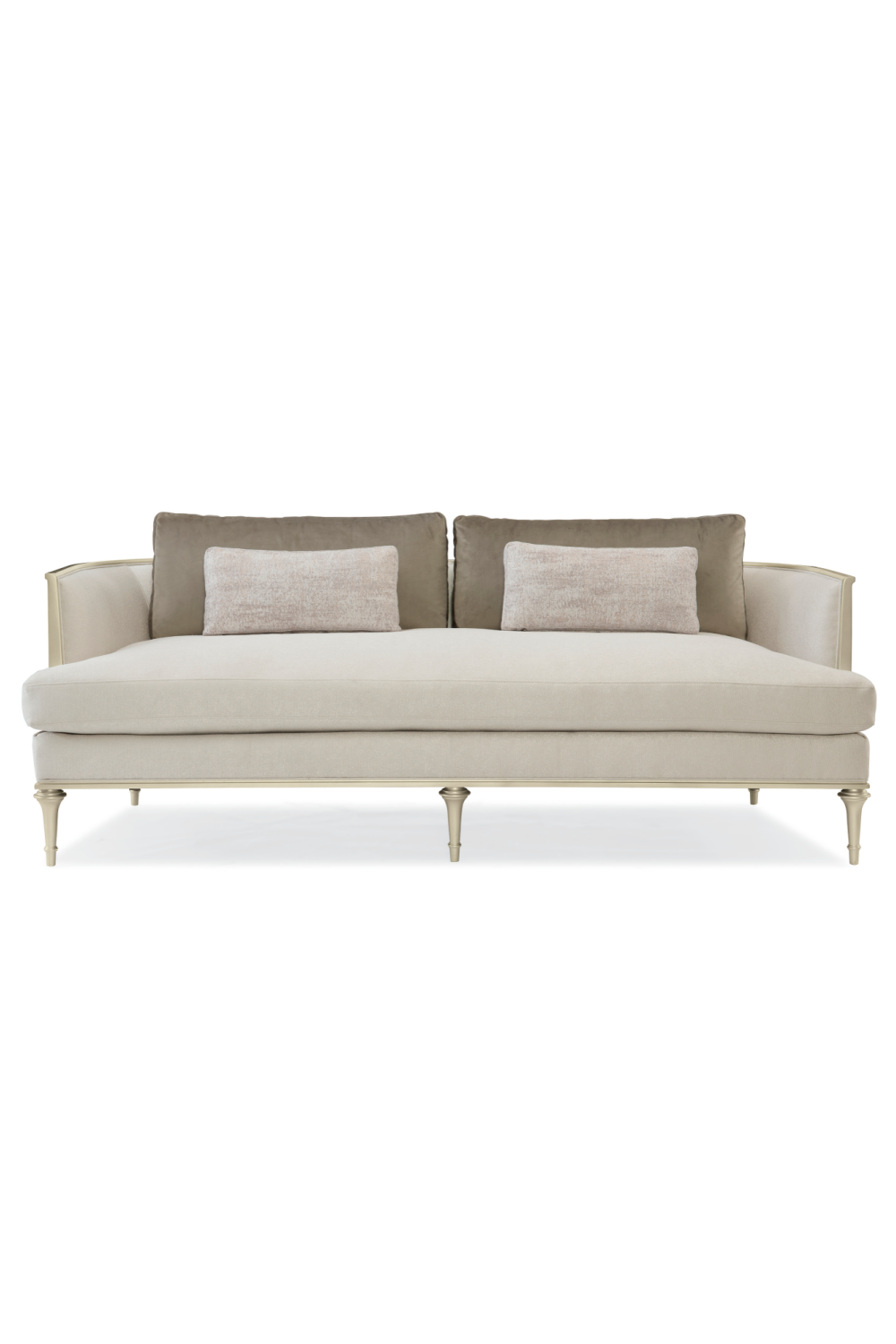 Wraparound Tungsten Sofa | Caracole Quit Your Metal-ing | Caracole.eu.com