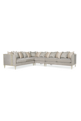 Taupe Modern Sectional Sofa | Caracole Fret Knot | Caracole.eu.com