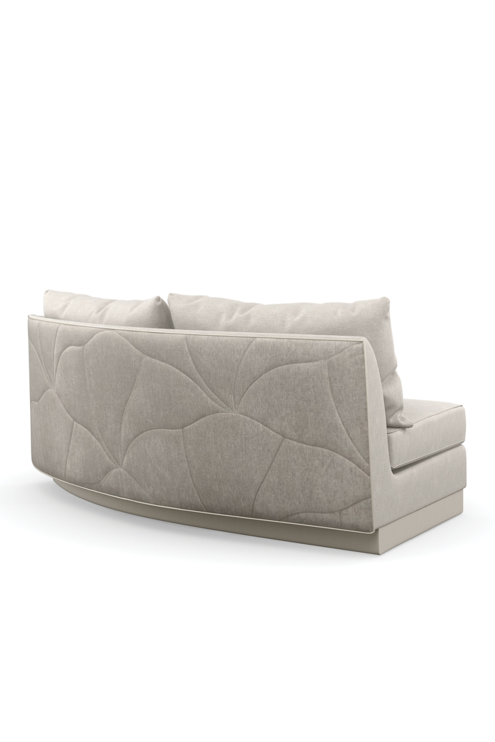 Gray Quilted Curve Loveseat | Caracole Fanciful | Caracole.eu.com