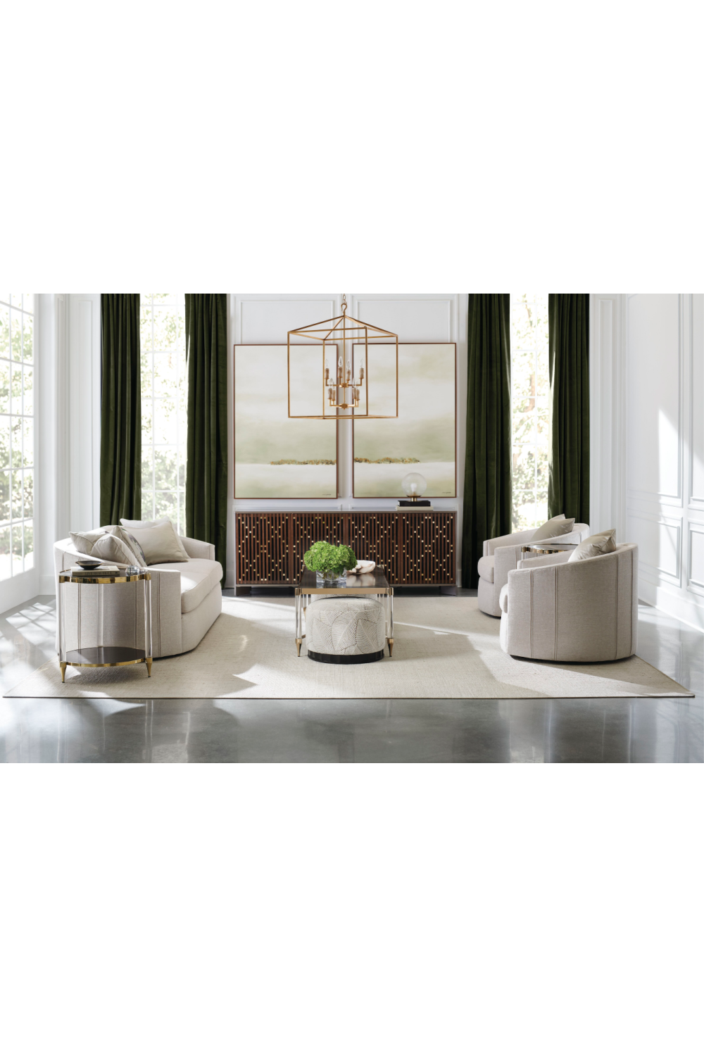 Gray Rounded Swivel Chair | Caracole You Complete Me | Caracole.eu.com