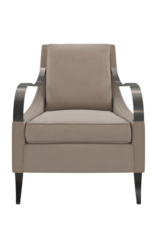 Brown Velvet Lounge Chair | Caracole Slippery Slope | Caracole.eu.com
