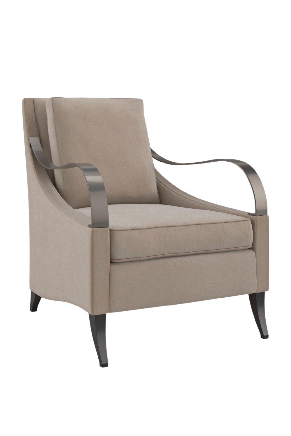 Brown Velvet Lounge Chair | Caracole Slippery Slope | Caracole.eu.com