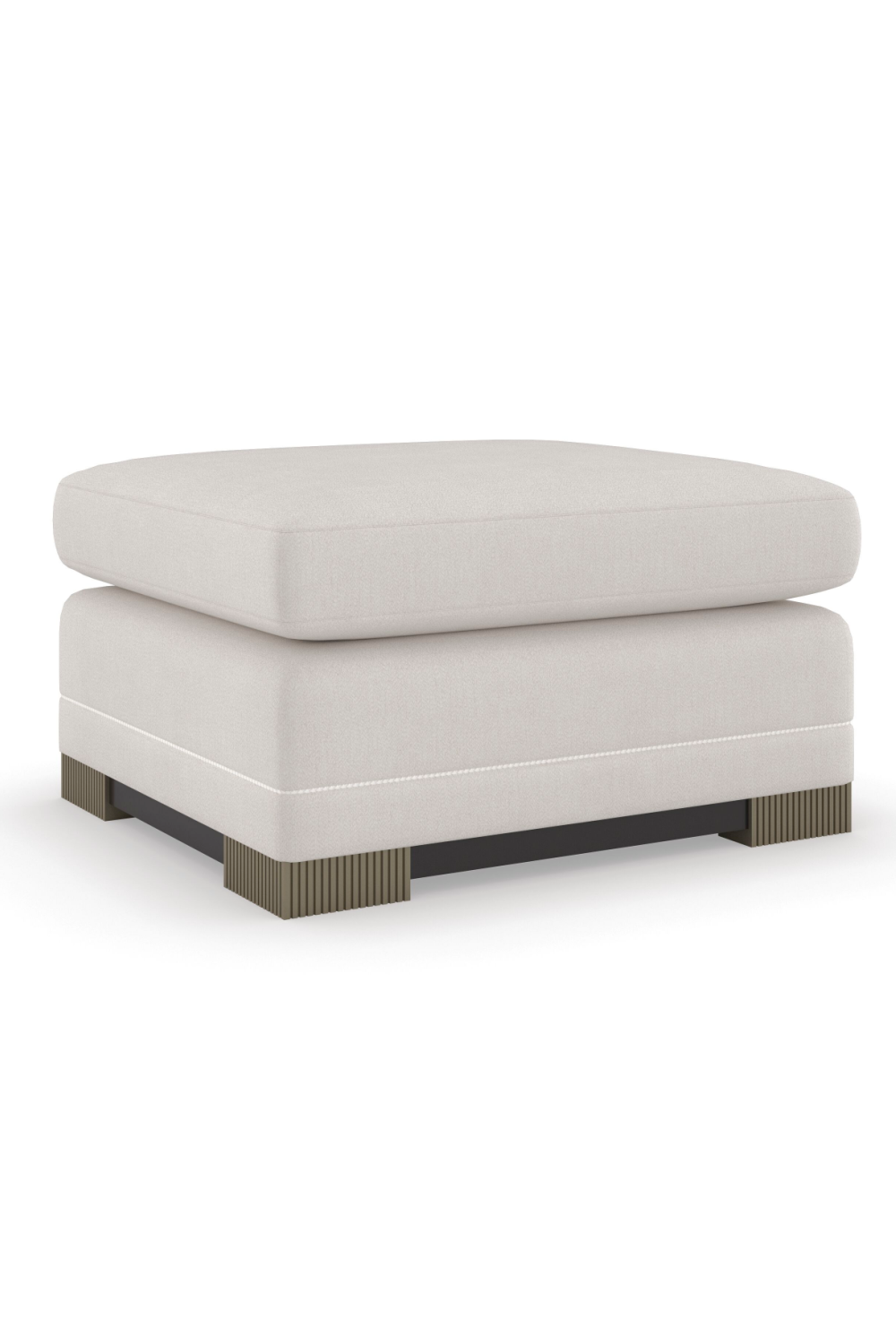 Chenille Modern Ottoman | Caracole Deep Retreat | Caracole.eu.com