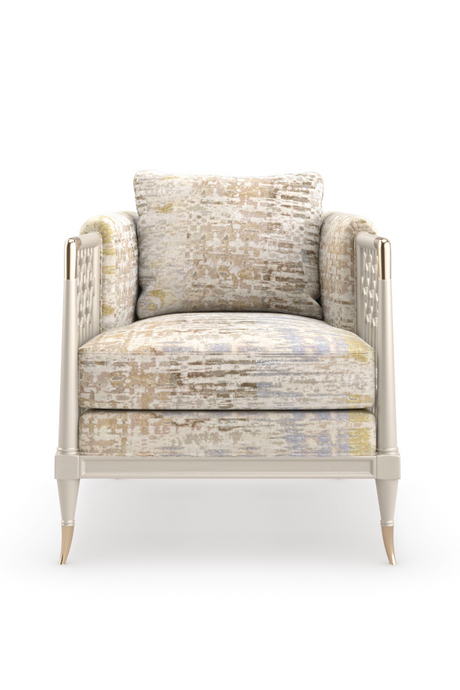 Fretwork Velvet Lounge Chair | Caracole Lattice Entertain You | Caracole.eu.com