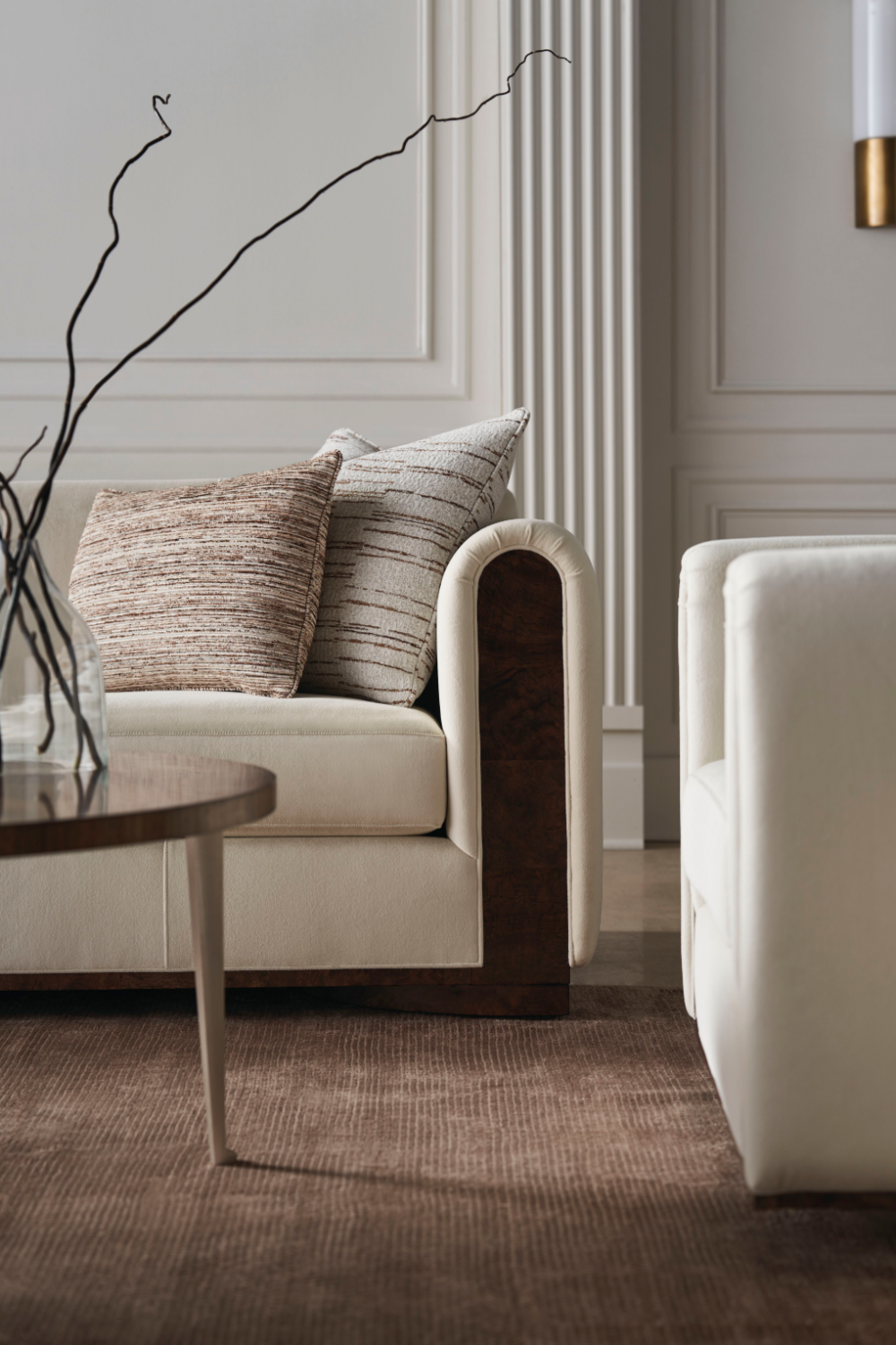 Cream Velvet Sofa | Caracole Dimitri | Caracole.eu.com