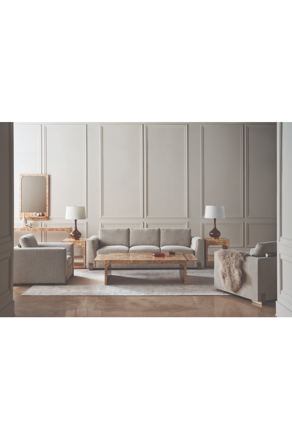 Neutral Toned Modern Sofa | Caracole Counter Balance | Caracole.eu.com