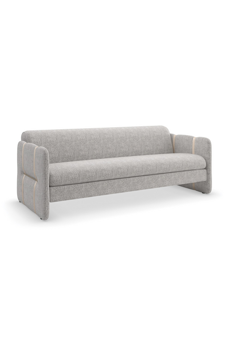 Taupe Leather Strapped Sofa | Caracole Cigar Club | Caracole.eu.com