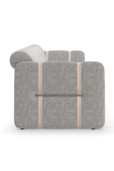 Taupe Leather Strapped Sofa | Caracole Cigar Club | Caracole.eu.com